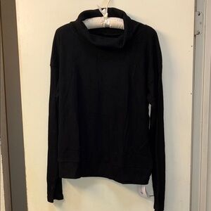 NWT Black Waffle Knit long sleeved  Wide Turtleneck
